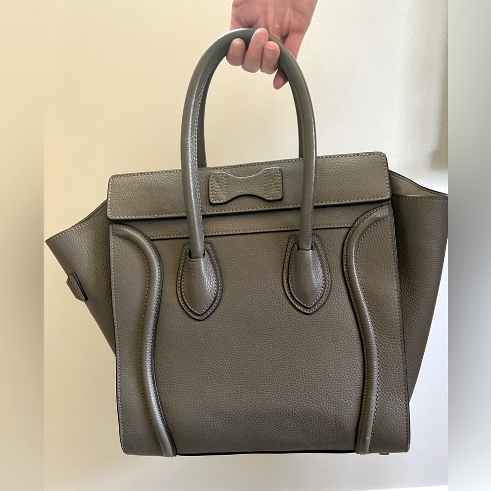 “The luggage” gray medium handbag